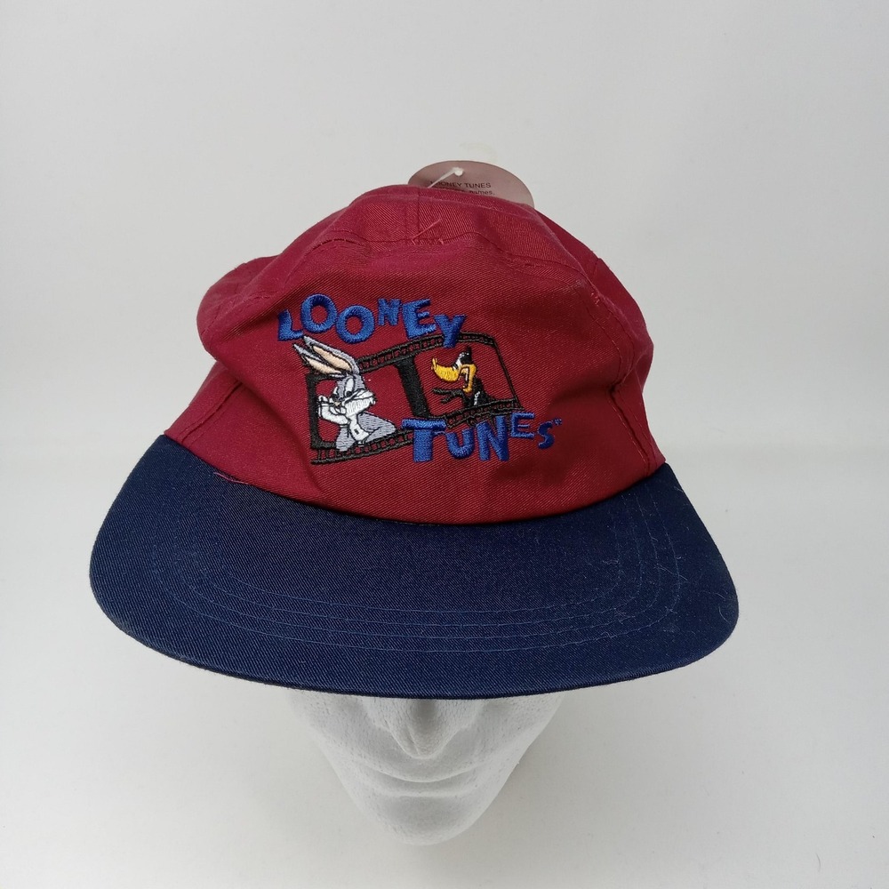 Vintage Looney Tunes Hat Cap Snap Back Bugs Bunny Daffy Duck Mens One Size Panel